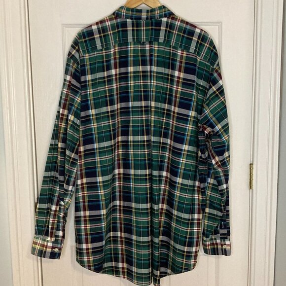 Ralph Lauren Green Plaid Button Down Long Sleeve Shirt Size 2XB - Picture 4 of 6